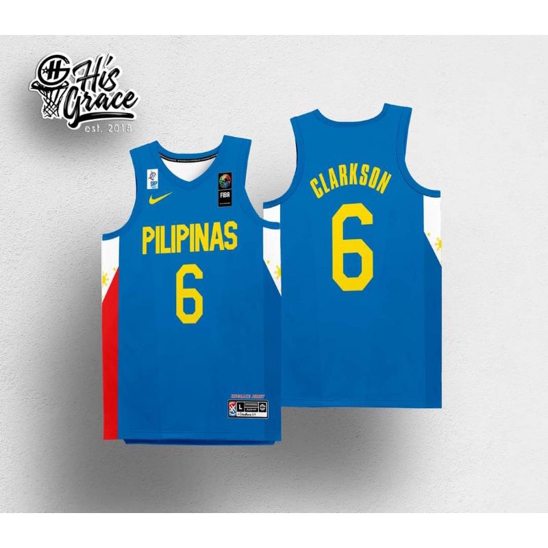 FULL SUBLIMATION GILAS PILIPINAS BLUE HG BASKETBALL JERSEY Customize ...