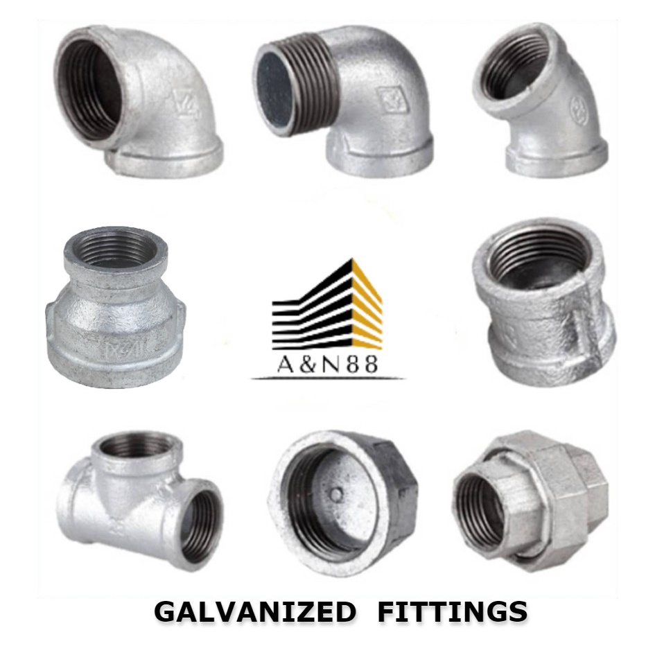 Steel / Galvanized fittings Elbow ,tee ,coupling ,cap ,plug, 1/2