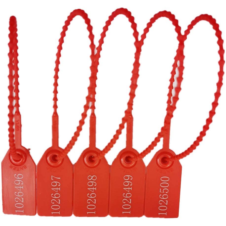 100PCS Security Seal Tag Disposable SelfLocking Security Seal Cable