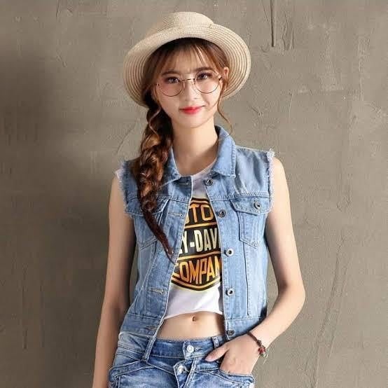 New!! Vest Jeans Vest Women Outfit Teenagers Adult Shopee Philippines