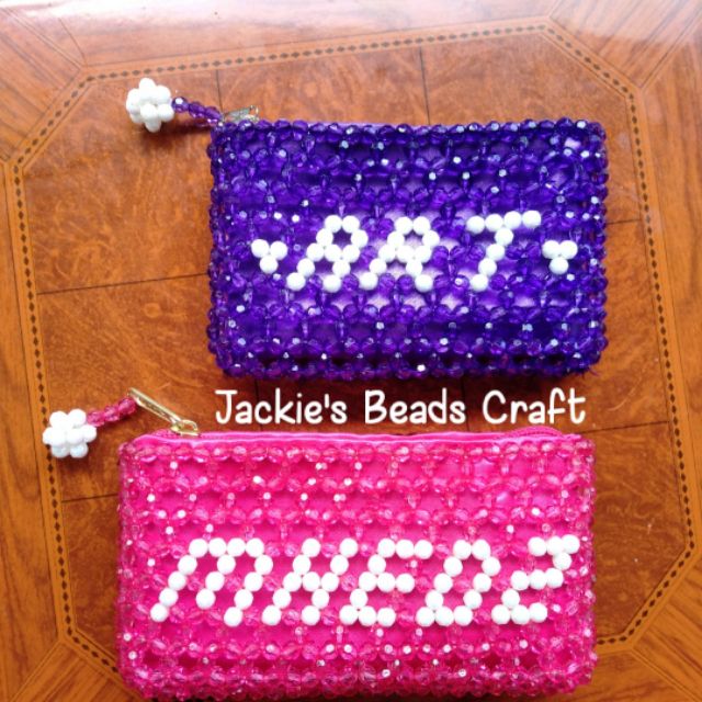 Wallet with name made from beads Shopee Philippines