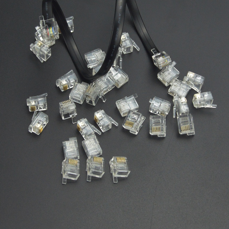RJ12 Six-core Clear Crystal head 6P6C right Buckle Position EV3 Data ...
