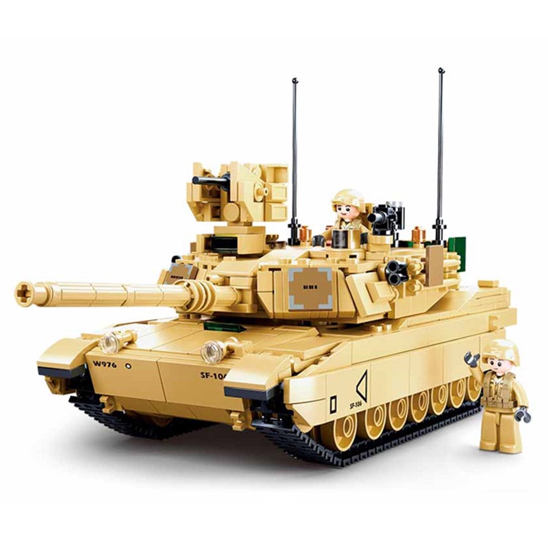 781PCS Sluban B0892 Army Tank Model M1A2 Sep V2 Abrams Building Block ...