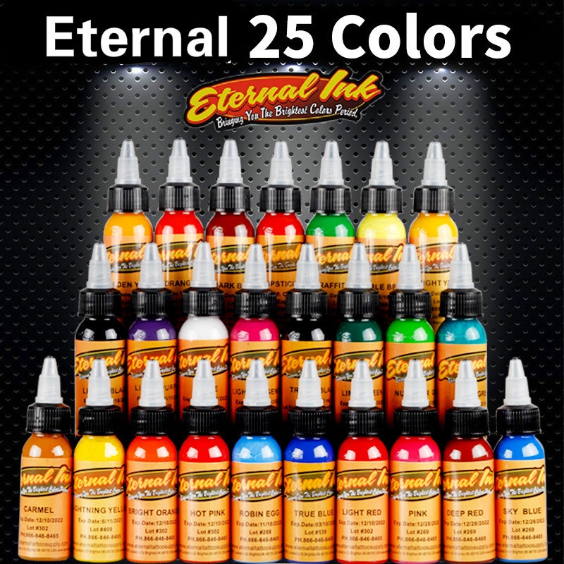 1 Oz 25 Colors Body Painting Tattoo Ink Permanent Makeup Coloring ...