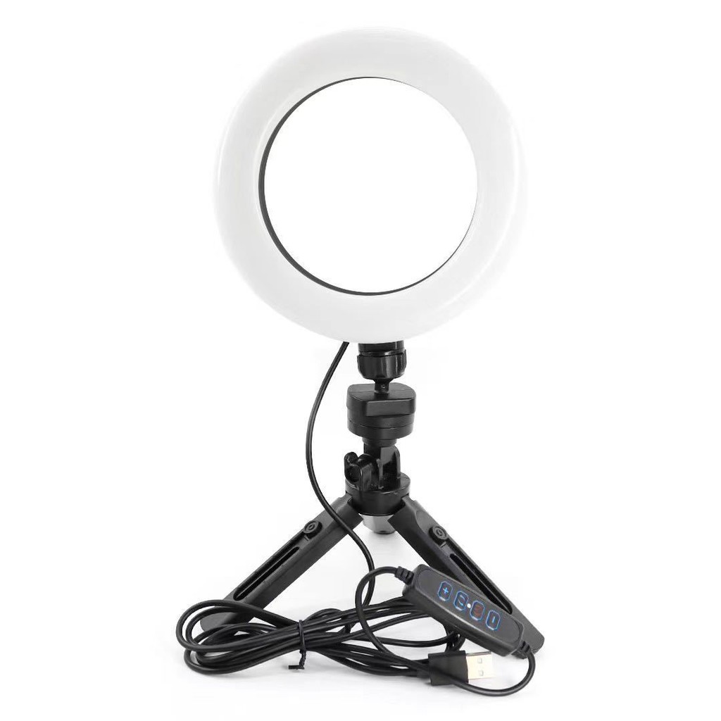 16cm USB Dimmable LED Ring Light with adjustable tripod | Shopee ...