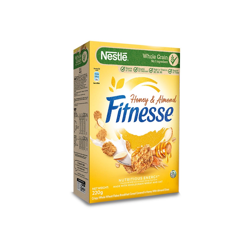 Nestle Fitnesse Honey & Almond Cereal Breakfast Cereals 220g Shopee
