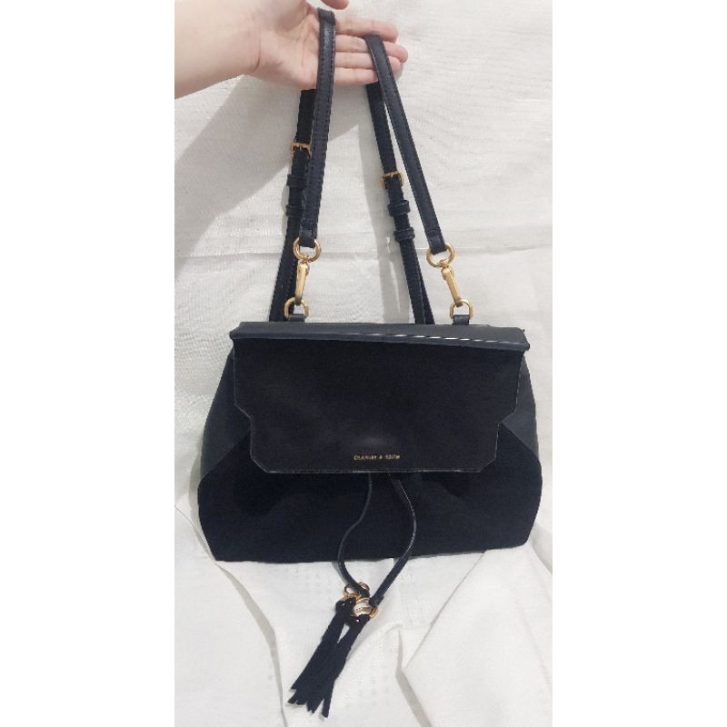 Charles and keith deals suede bag