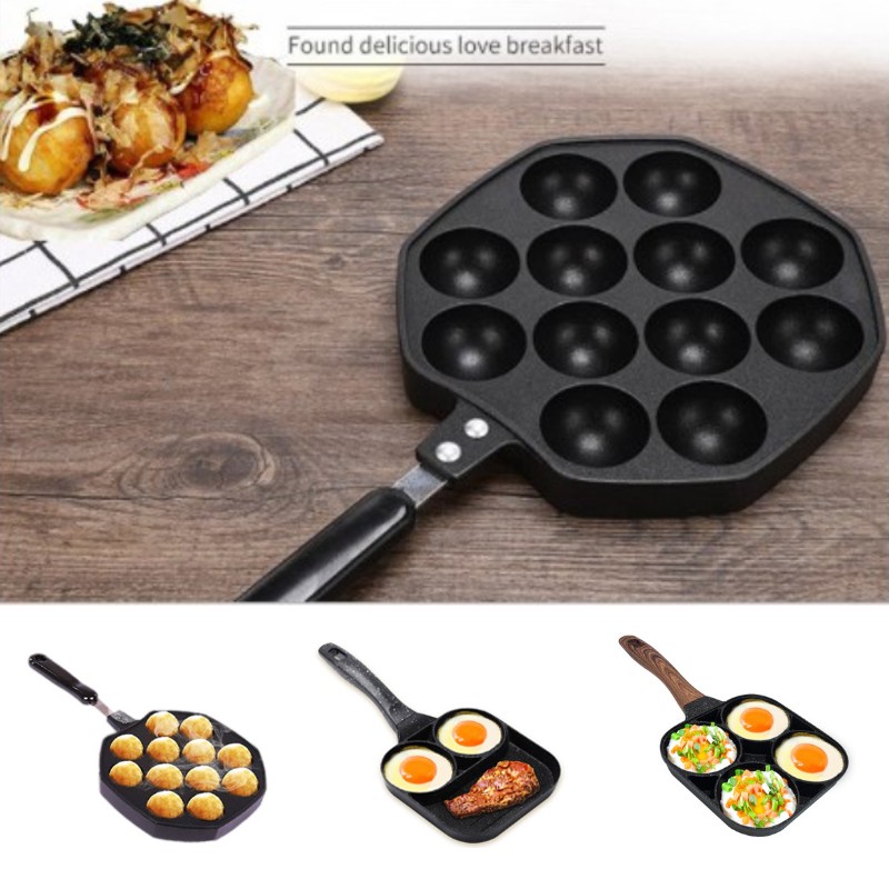 12/14 Cavities Aluminum NoStick Takoyaki Grill Pan Plate Octopus Ball