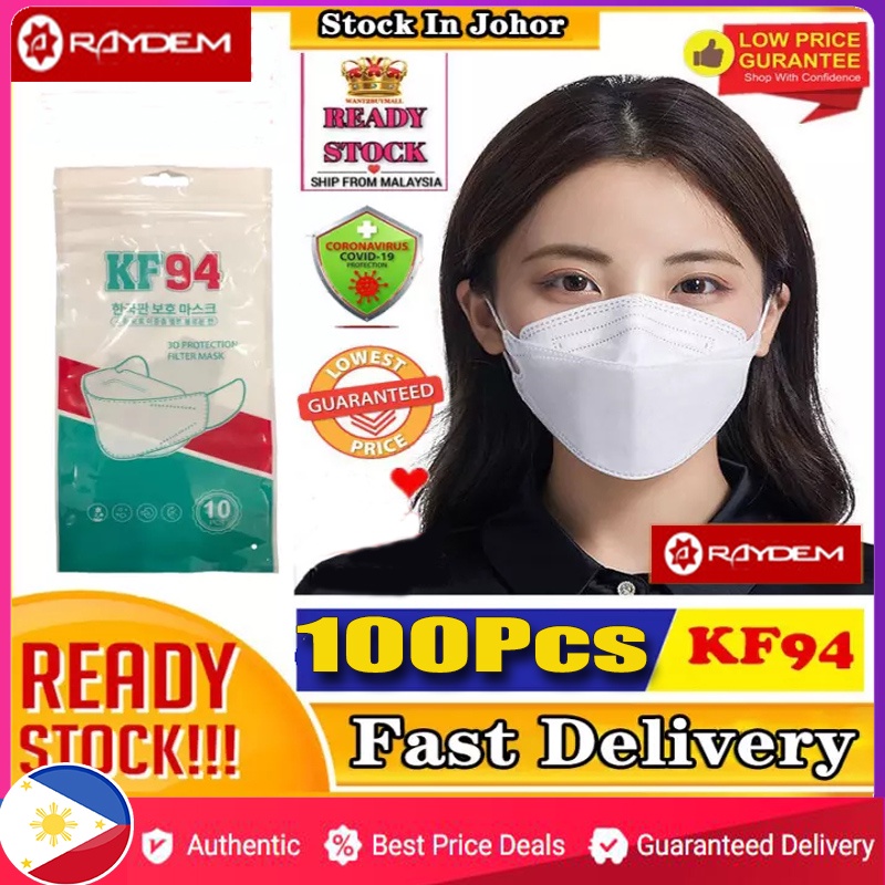 RAYDEM 100pcs Kf94 Mask Original 100 Pcs Fda Approved Kf94 Mask Kf94