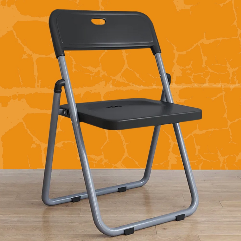 Portable Folding Chair Backrest Heavy Duty Fold up Stool Metal and