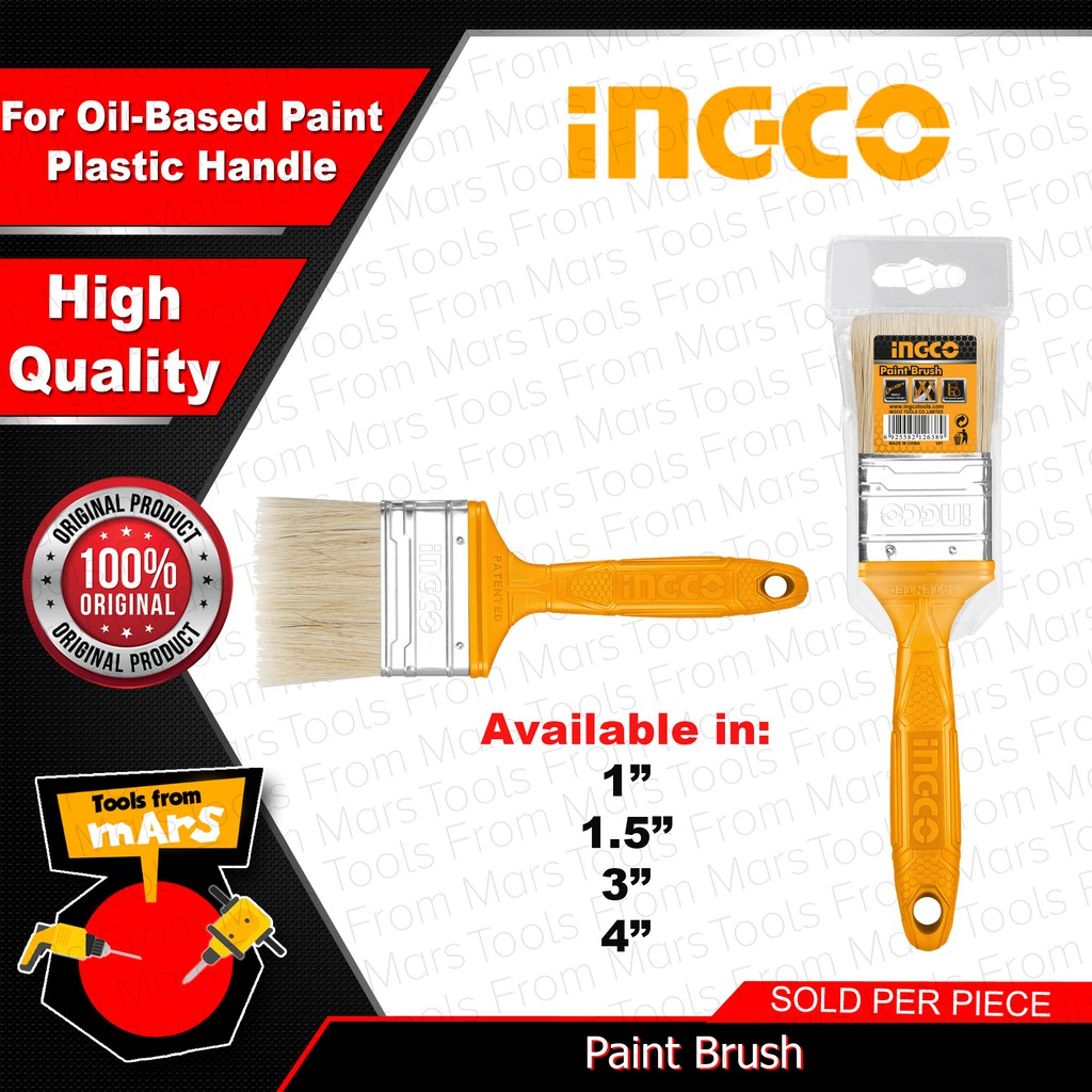 INGCO Paint Brush For OilBased Paint SOLD PER PIECE •TOOLS FROM MARS