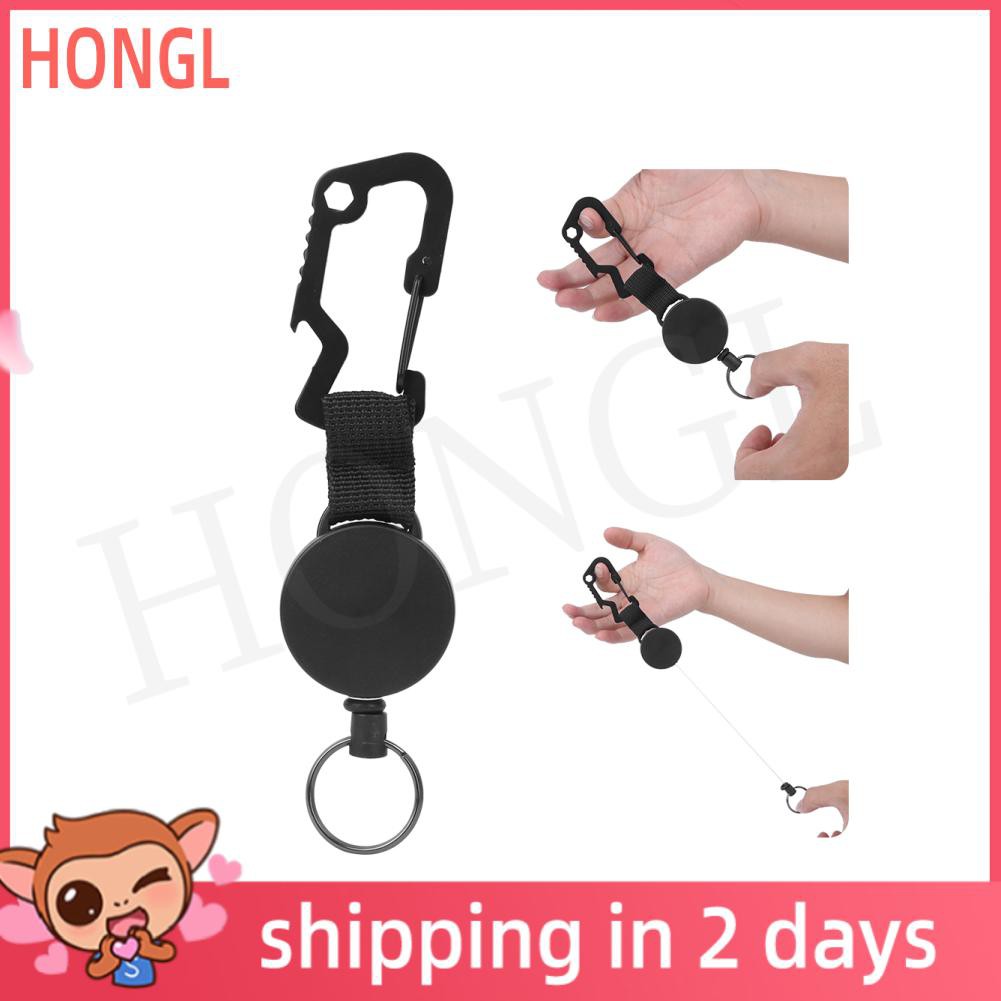 【Ready Stock】 Portable Retractable Key Chain Stainless Steel Heavy Duty ...