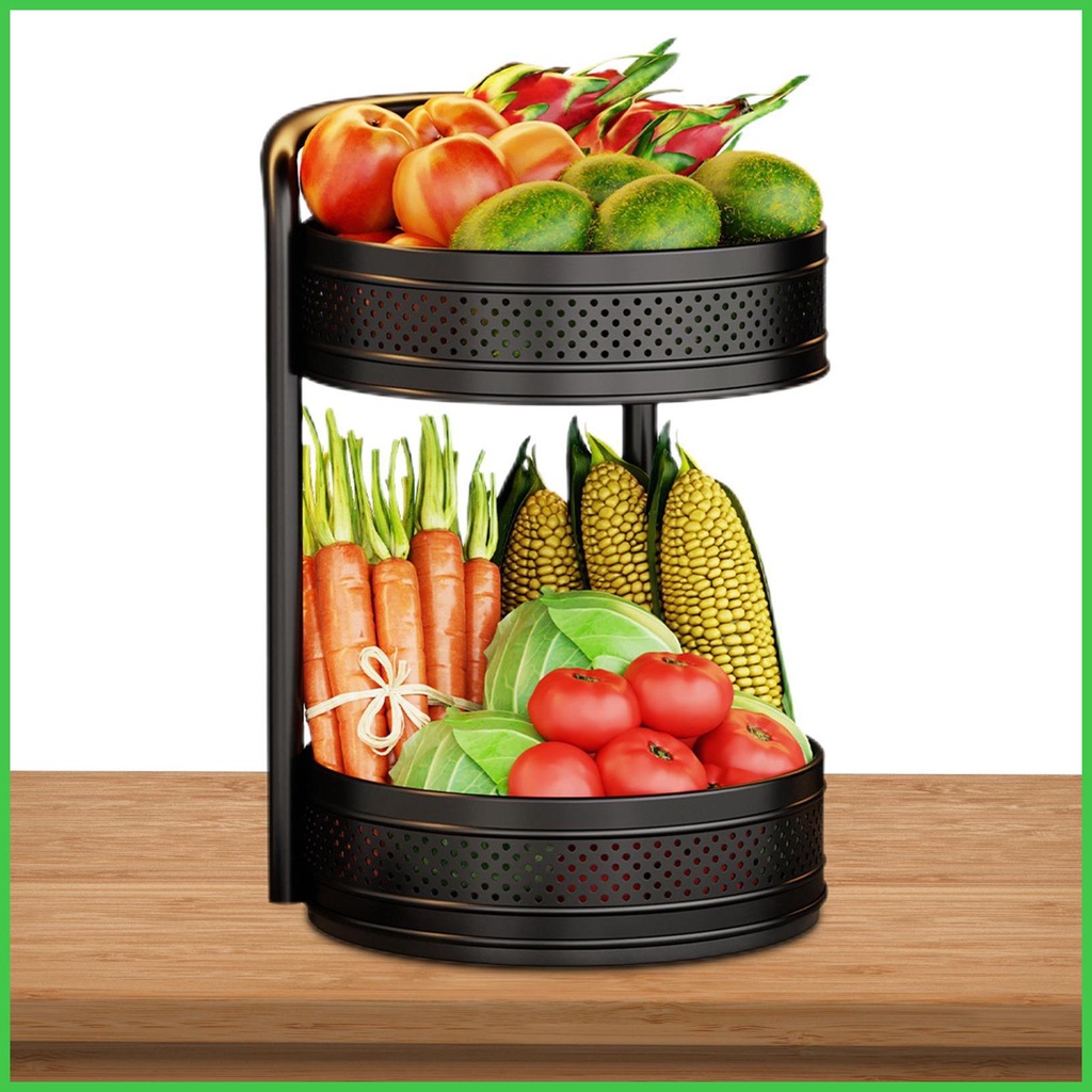 Spice Rack Turntable Rotating 2 Tier Spice Rack Organizer 360 Degree