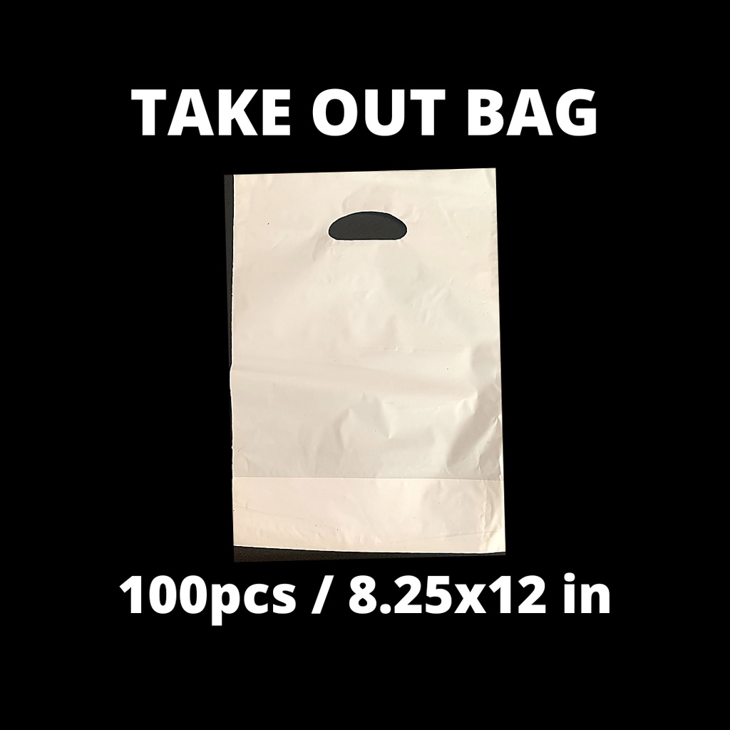 Take Out Carrier Bag With Handle Plastic Bag For Milk Tea or Soda