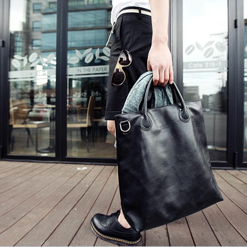 Men Leather Tote Bag Business Shoulder Bag crossbody bag Shopee