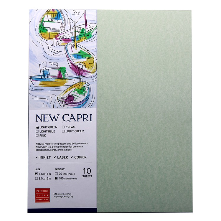 New Capri Specialty Paper Boards 180gsm 10sheets per pack | Shopee ...