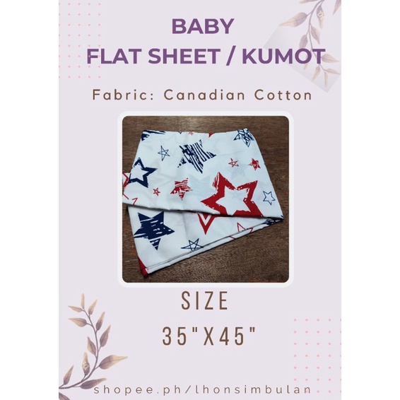 BK BABY FLAT SHEET / KUMOT 35X45 INCHES (DINOSAURS/ANIMALS) Shopee