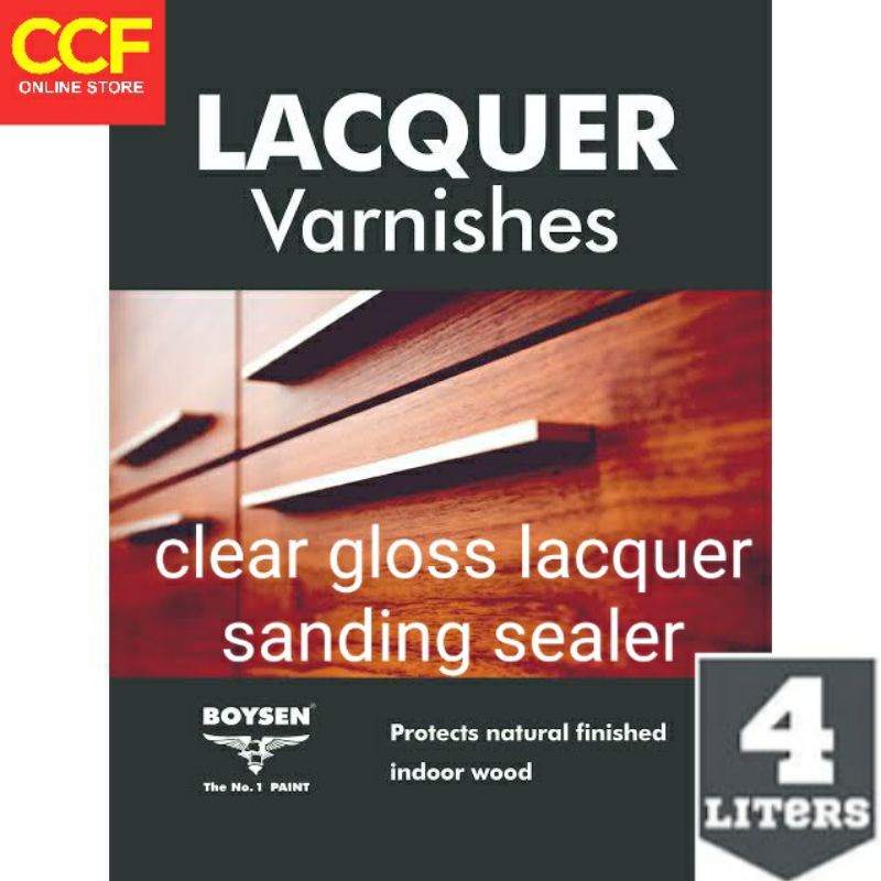 Boysen Clear Gloss Lacquer / Sanding Sealer 4 Liters Gallon ( Maximum 2