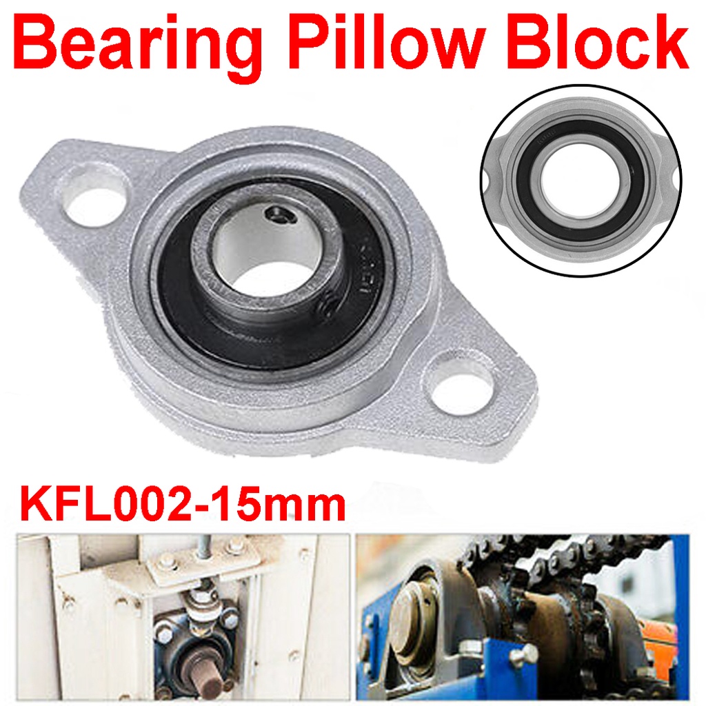8/10/12/15/17/20mm Zinc Alloy Diameter Bore Bearing Pillow Block Flange ...