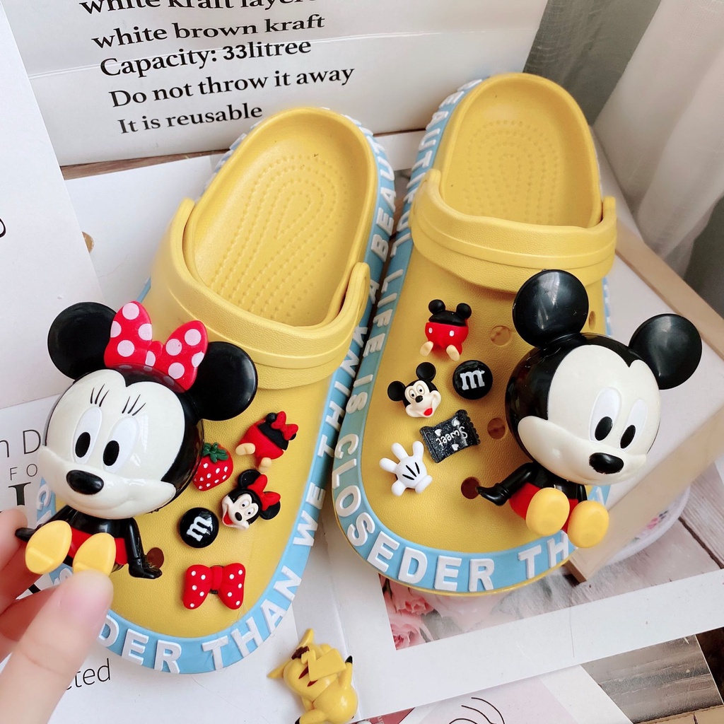 3D Jibits for Croc Charm Anime Jibitz Mickey Mouse Shoe Charms Hello ...