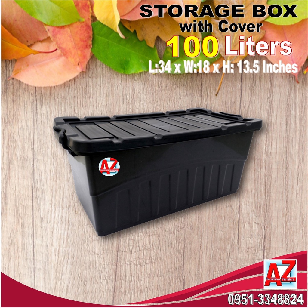 Storage box, rectangular deco box 100 liters, multi purpose storage ...