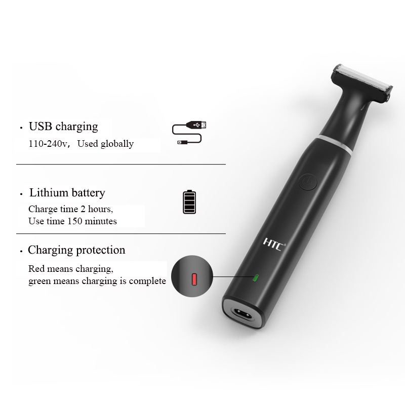 HTC Beard Trimmer,Shaver and Electric Razor for Men,Body Grooming Kit ...