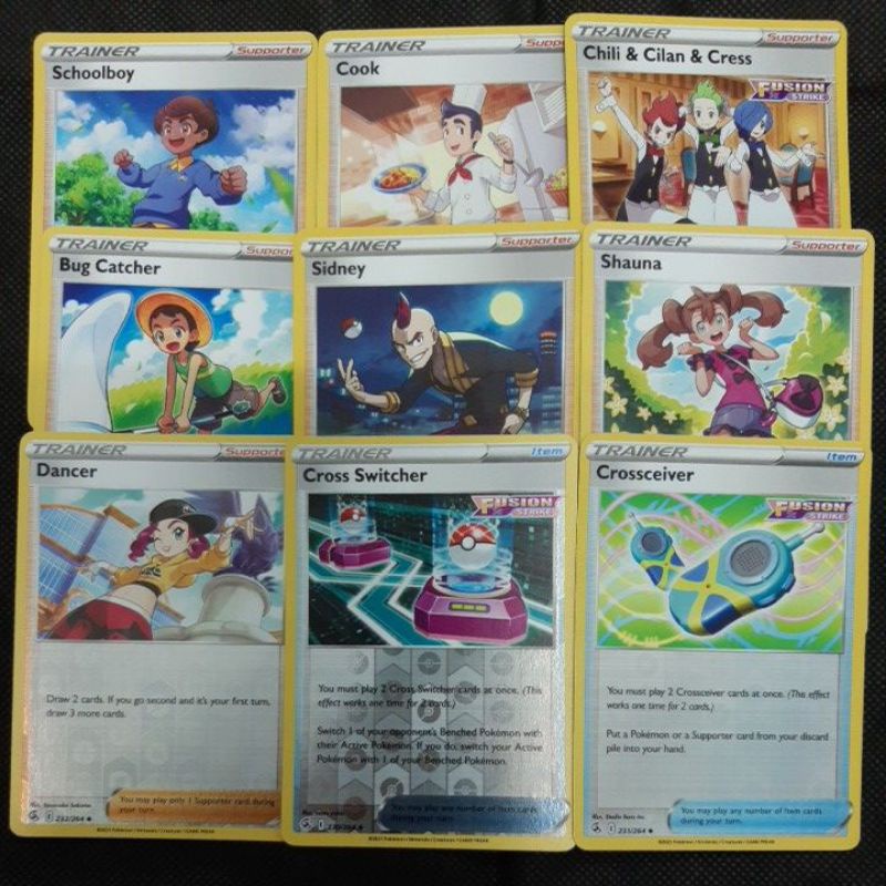 Pokemon Card TCG : Fusion Strike Trainer: Cook/ Shauna/ Dancer/ Sidney ...