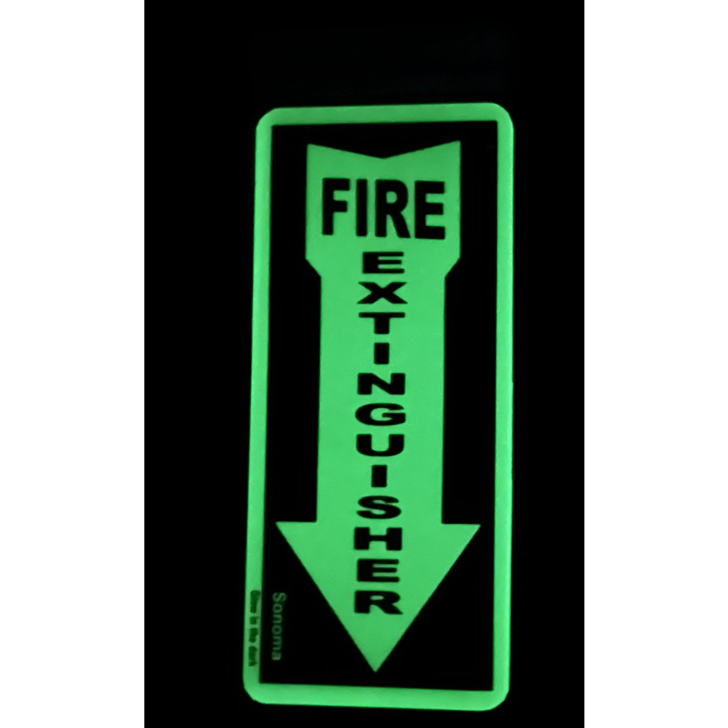 A-Mart High Impact Plastic Glow in the Dark Signages Fire Exit & Fire ...