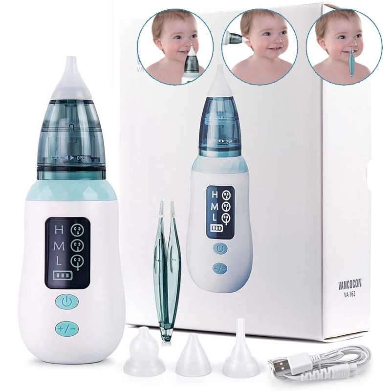 Baby Nasal Aspirator Electric Safe Hygienic Nose Cleaner Soft Ergonomic ...