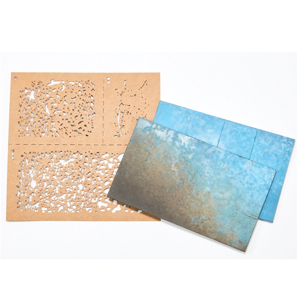 AZHANG 1/35 1/48 1/72 Scale Spray Paper Weathering Airbrush Stencils ...