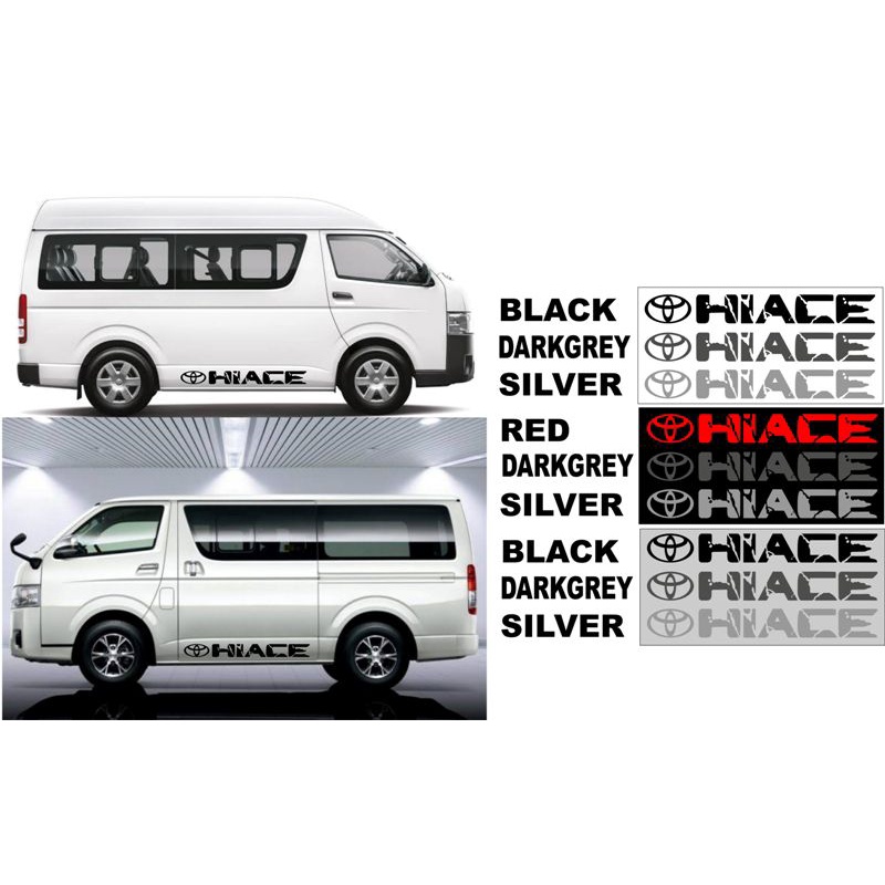 Toyota Hiace Side Body Sticker Vinyl Rubberize Shopee Philippines