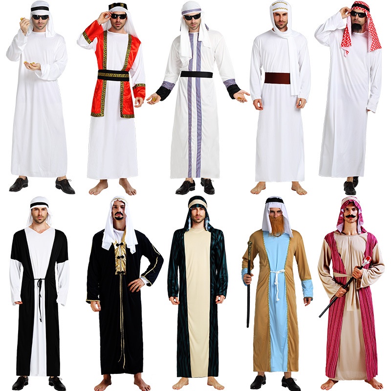 Arabic Clothing Muslim Costumes Adult Men Arab King Dubai Prince ...