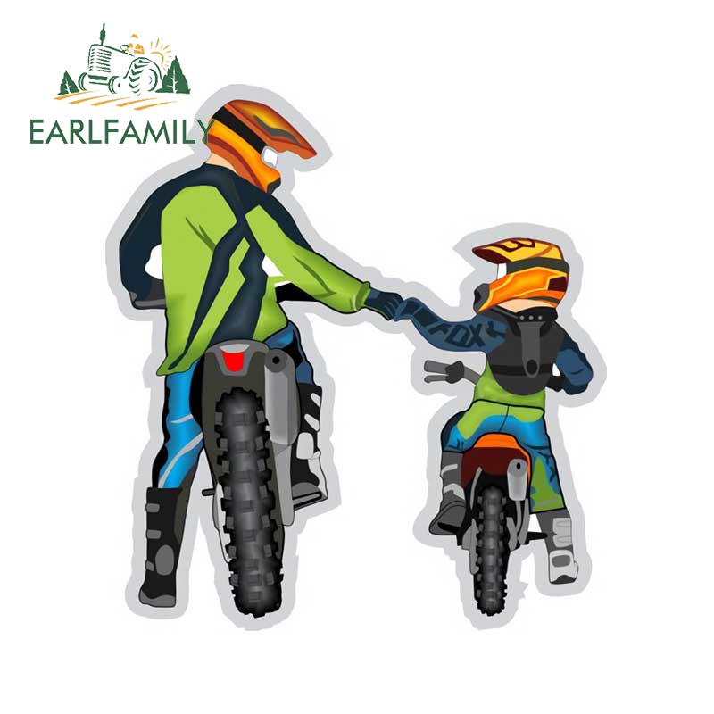 EARLFAMILY 13cm x 11.9cm for Dirt Bike Riders Car Stickers Fashion