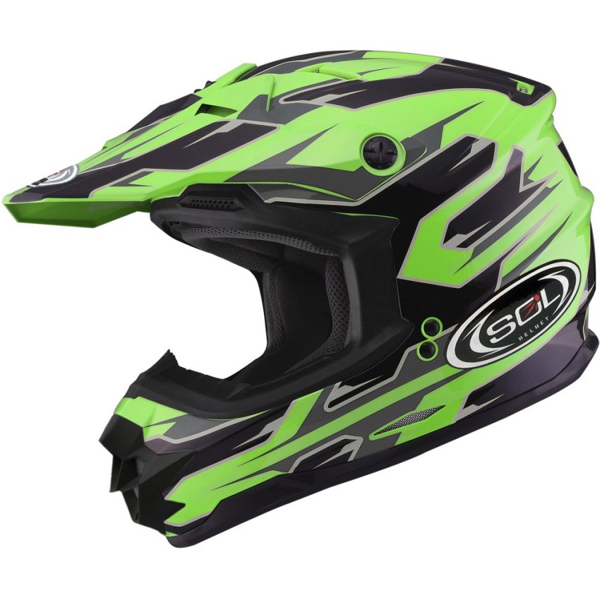 SOL OffRoad SX-1 Tone Helmet (Neon Green/Darker Silver) | Shopee ...