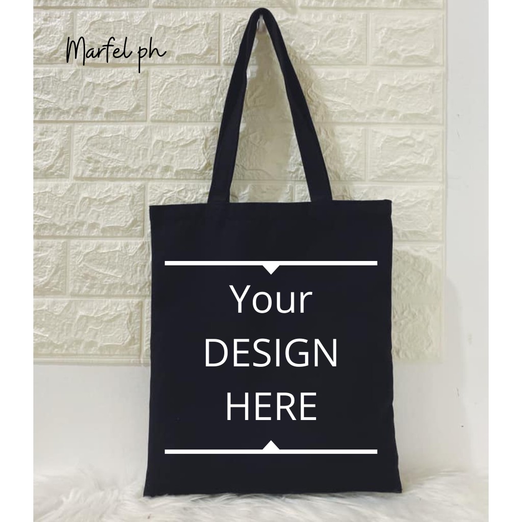 Customized Black Cotton Canvas Tote Bag High Quality Fashion Womens Bag