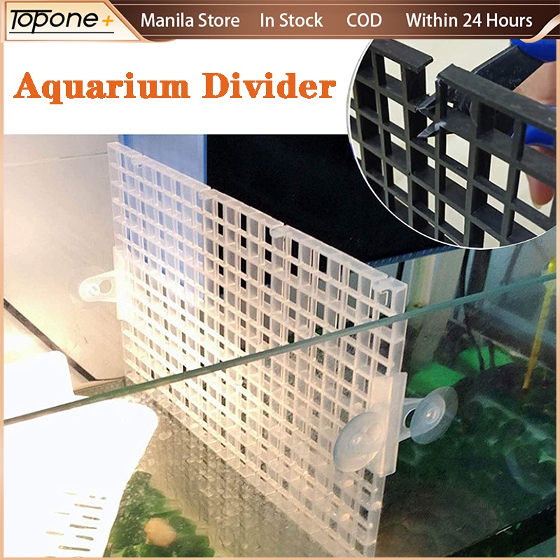 Aquarium Divider Tray Plastic Grid Fish Tank Divider Filter Bottom
