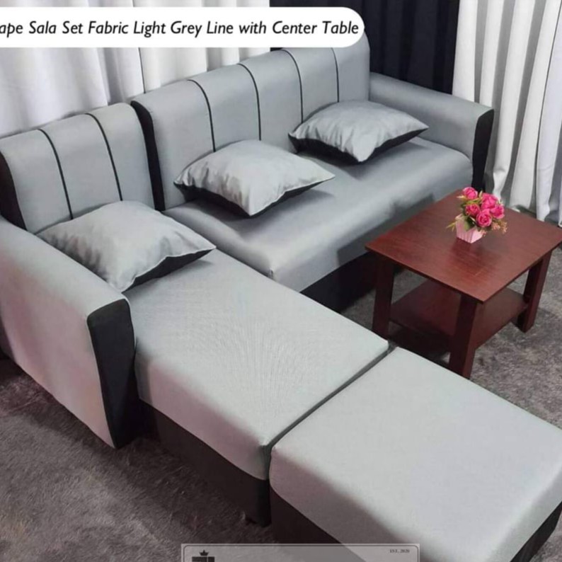 LSHAPE SOFA SET WITH CENTER TABLE (FREE DELIVERY NCR ONLY) Shopee