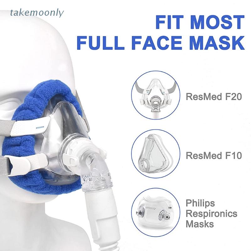 TAK 4 Pcs Full Face CPAP Mask Liners Reusable CPAP Mask Covers Soft
