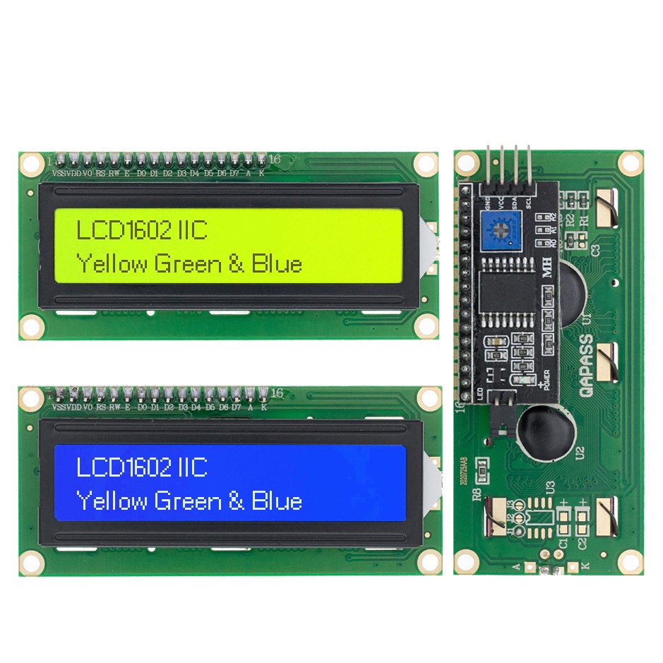 LCD1602 1602 LCD Module Blue / Yellow Green Screen LCD1602+I2C/IIC 16x2  Character LCD Display PCF8574T PCF8574 IIC I2C Interface 5V for Arduino |  Shopee Philippines