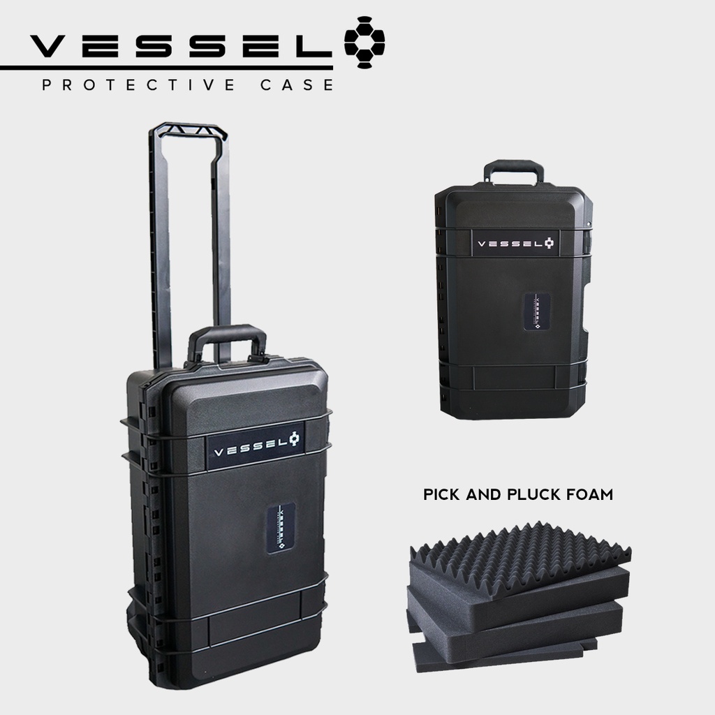 VESSEL CC1 Trolley Hard Case Camera Photography Equipment Case Black