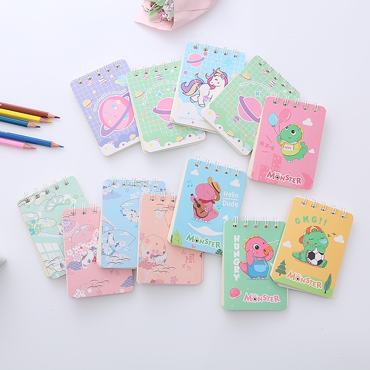 Mini Looseleaf Notebook A7 Coil Student diary Office Portable Memo