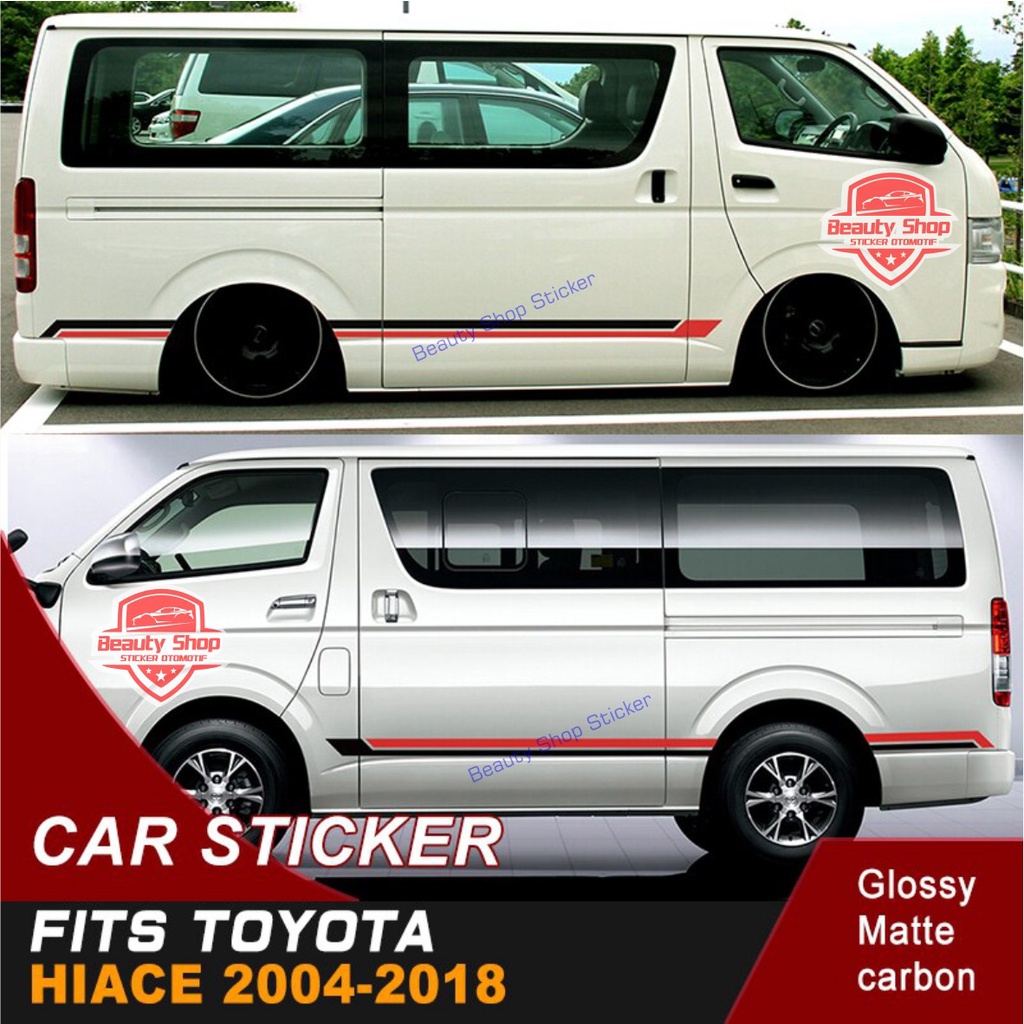 Sticker hiace list stripe Car sticker toyota hiace 2colors minimalist