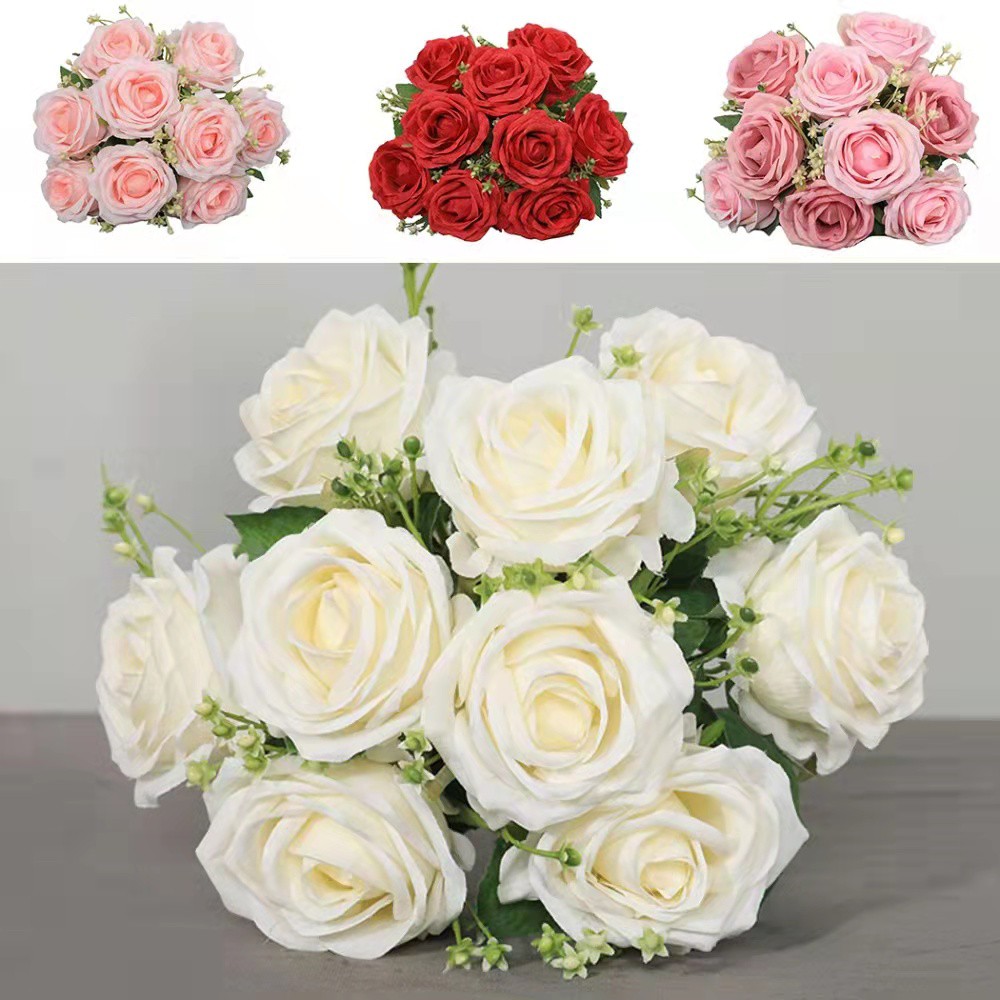 Artificial Open Rose 7Flower 1bunch / Artificial Open Rose / Beautiful ...