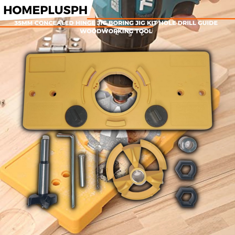 35mm Concealed Hinge Jig Boring Jig Kit Hole Drill Guide Woodworking