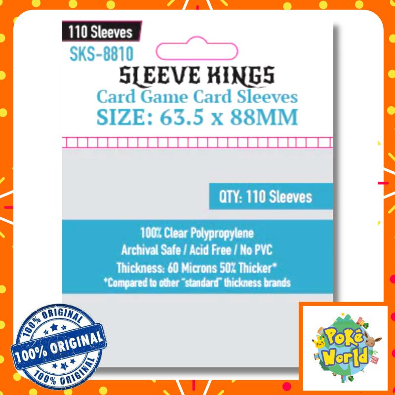 Sleeve Kings Card Sleeves (63.5x88mm) 110 pcs per pack Fit for
