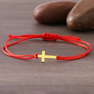 Knotted Cross Bracelet, String Jewelry, Prayer Bracelet, Rosary Bracelet,  Religious Gifts, Bracelet With Cross, String Bracelets 