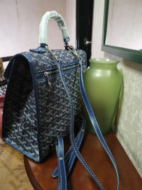 Goyard Saint Léger Backpack Navy Blue