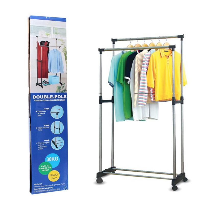 Telescopic discount laundry pole