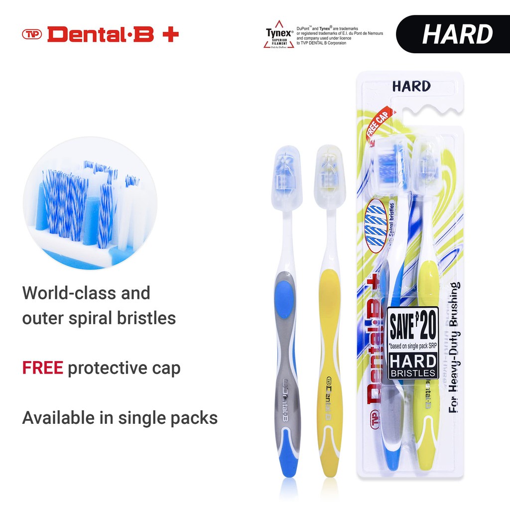 Good!TVP Dental B Dental B+ Twin Hard Toothbrush | Shopee Philippines