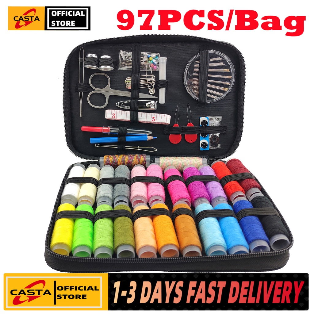 Casta 24/97PCS Sewing Kit with Case,Sewing Supplies for Home Travel and ...